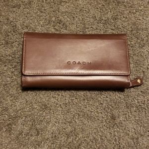 Vintage brown leather coach wallet
